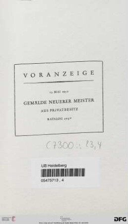 Voranzeige