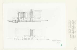 Krankenhaus Heerstraße, Berlin (Diplomarbeit bei Peter Poelzig): Schnitte 1:200