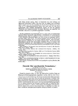 Übersicht über amerikanische Testmethoden