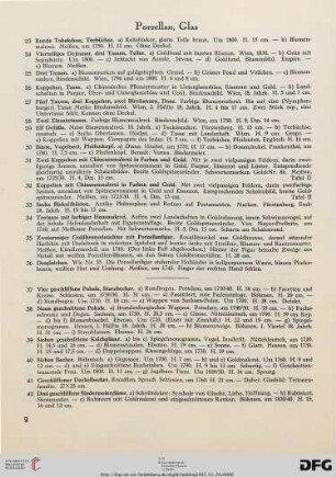 Porzellan, Glas (Nr. 23-45)