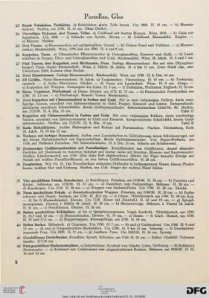 Porzellan, Glas (Nr. 23-45)