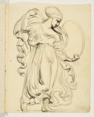 Figurenstudie mit wallendem Gewand