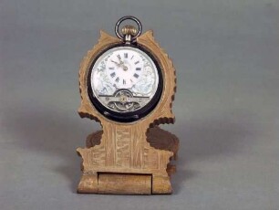 Taschenuhr (Achttage- Taschenuhr mit Taschenuhrhalter)