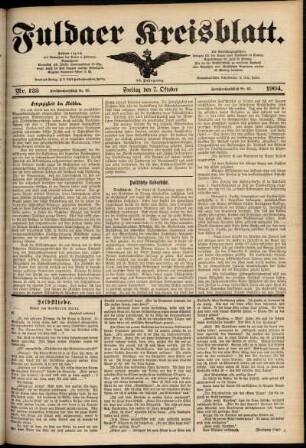 Ausgabe vom Freitag, den 07. Oktober 1904.