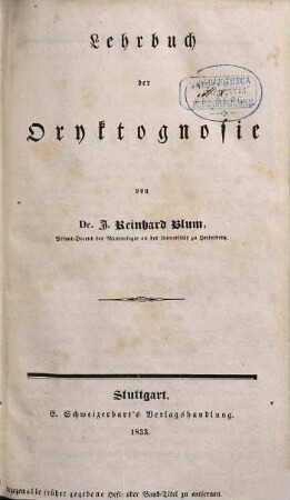Lehrbuch der Oryktognosie