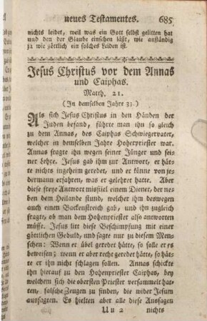 Jesus Christus vor dem Annas und Caiphas. Matth. 21.