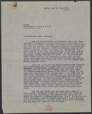 Brief an Willy Rehberg : 31.03.1930
