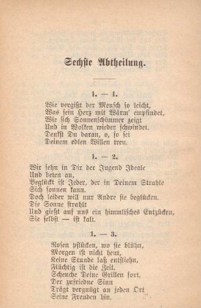 Sechste Abtheilung