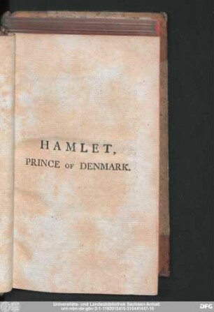 Hamlet, Prince of Denmark.