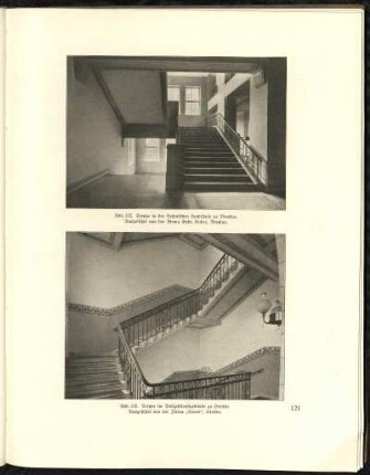 Abb. 135. Treppe im Polizeidienstgebäude zu Stettin. Ausgeführt von der Firma "Comet", Stettin.