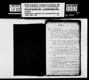 Historiographische Kollektaneen des Rechtskonsulenten [Karl] von Alberti zur Geschichte des Adels, der Burgen und Ruinen im Oberamt
