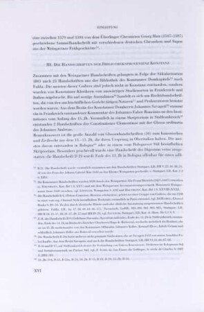 III. Die Handschriften der Bibliotheksprovenienz Konstanz