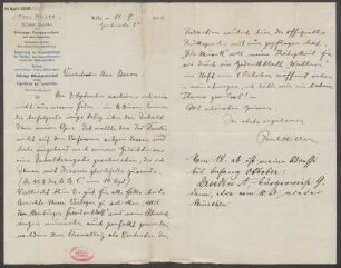 Brief an Karl von Kaskel : 11.09.1902