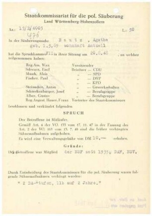 Bautz, Agathe