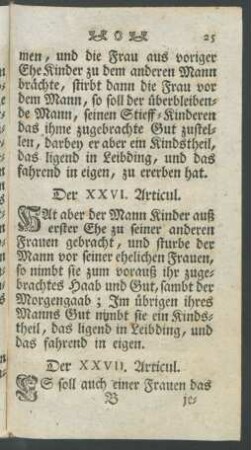 Der XXVII. Articul
