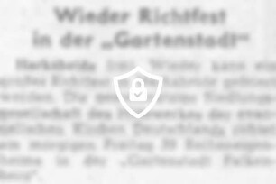 Wieder Richtfest in der "Gartenstadt"