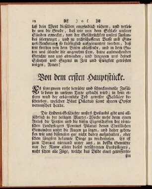 Von dem ersten Hauptstücke.