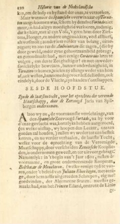 Sesde hoofdstuk. Zynde de laatsten tocht, ...