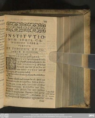 Institutionum Iuris Canonici Liber Tertius.