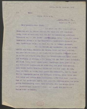 Brief an Fritz Fleck : 04.11.1920