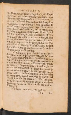 De Mortificatione Carnis.