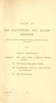 Part I. - Madras
