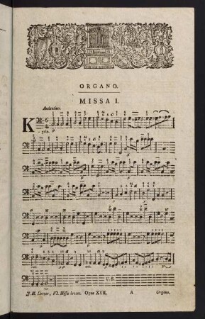1-18, Organo. Missa I. - Missa II.