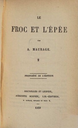 Le froc et l'épée, 2