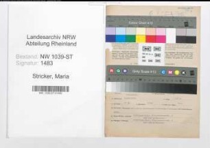 Entnazifizierung Maria Stricker , geb. 19.04.1908 (Lehrerin)