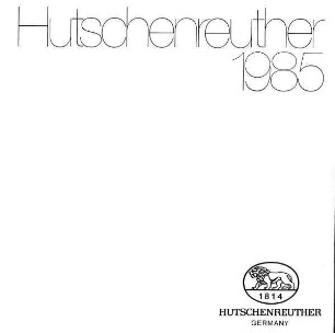 Broschüre "Hutschenreuther 1985"