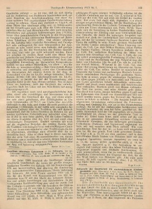 161-162 [Rezension] Schwartz, Eduardus (Ed.), Concilium universale Ephesenum. Vol. IV: Collectionis Casinensis. Fasc. I/III