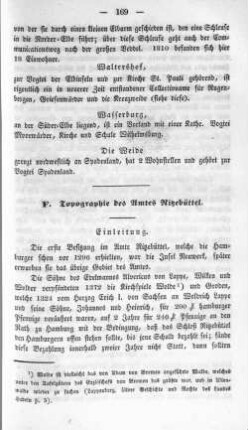 F. Topographie des Amtes Ritzebüttel.