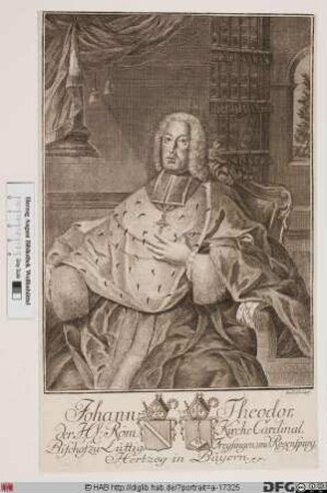 Bildnis Johann Theodor (von Bayern), 1721-63 Fürstbischof von Regensburg