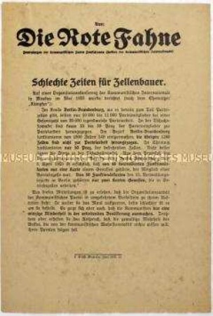 Flugblatt der SPD gegen die KPD