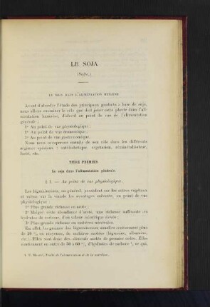 Le Soja.