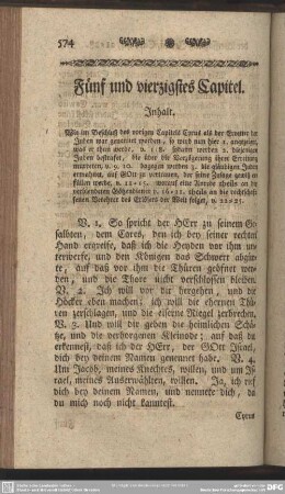 Fünf und vierzigstes Capitel