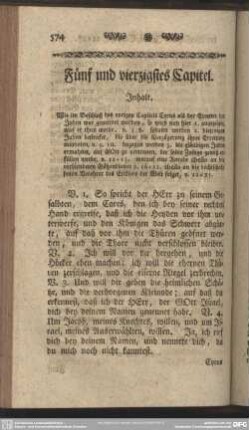 Fünf und vierzigstes Capitel