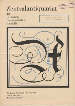 Nr. 1076: Musik - Literatur