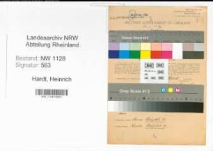 Entnazifizierung Heinrich Hardt , geb. 10.11.1905 (Polizist)