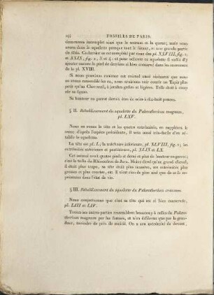 [Septiéme Section. Résumé Géneral et Rétablissement des Squelettes des Diverses Espéces.] (unvollständig)