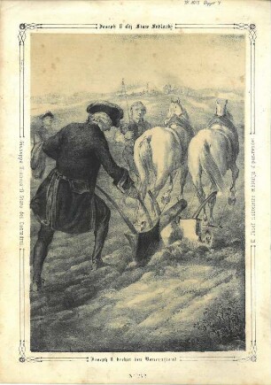 Joseph II. beehrt den Bauernstand