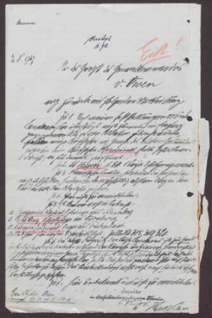 Antwortschreiben der Strafvollstreckungsanstalt Stadelheim
