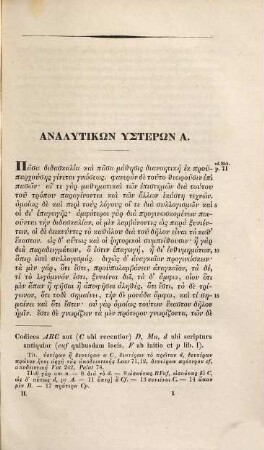 Aristotelis Organon Graece, Pars posterior. Analytica posteriora, Topica