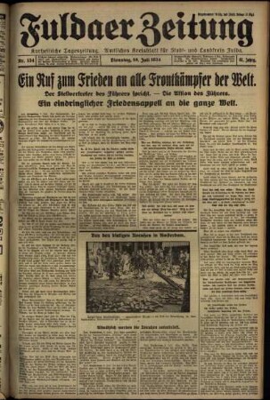 Ausgabe vom Dienstag, den 10. Juli 1934.