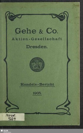 1905: Handelsbericht