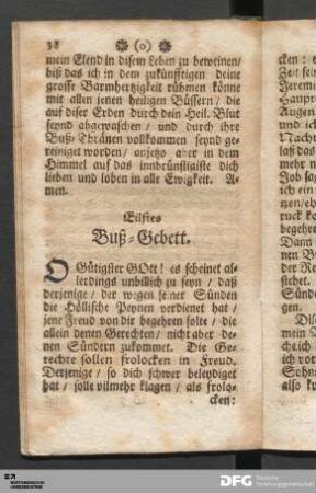 Eilftes Buß-Gebett.