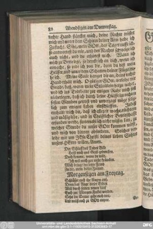Morgensegen am Freytag.