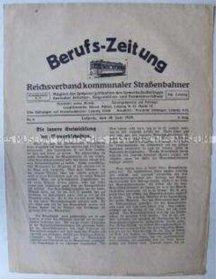 Mitteilungsblatt des Reichsverbandes kommunaler Straßenbahner