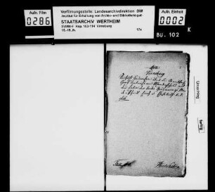Ausarbeitung über die rechtlichen Verpflichtungen des Grafen Dietrich VI. von Manderscheid gegenüber den Erben des Grafen Franz von Manderscheid.