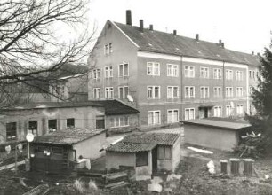 Radeberg, Dresdner Straße 40/42. Wohn- und Fabrikgebäude "Rafene" (1851/1900)
